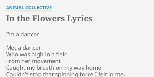 Animal Collective In The Flowers Lyrics