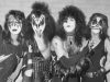 The black white image of all 4 kiss band members